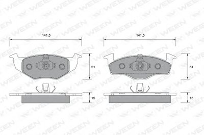 Комплект тормозных колодок, дисковый тормоз WEEN купить