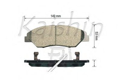 Комплект тормозных колодок, дисковый тормоз KAISHIN купить