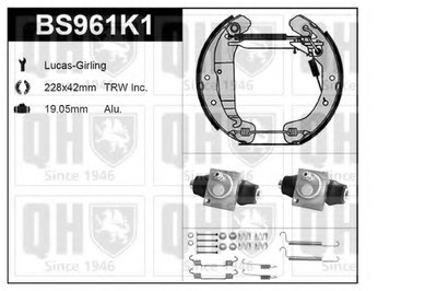 Комплект тормозов, барабанный тормозной механизм QUINTON HAZELL купить