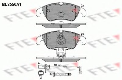 Комплект тормозных колодок, дисковый тормоз FTE купить