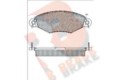 Комплект тормозных колодок, дисковый тормоз R BRAKE купить