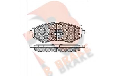 Комплект тормозных колодок, дисковый тормоз R BRAKE купить