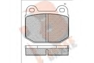 Комплект тормозных колодок, дисковый тормоз R BRAKE купить