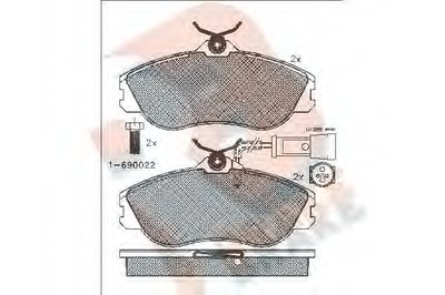 Комплект тормозных колодок, дисковый тормоз R BRAKE купить