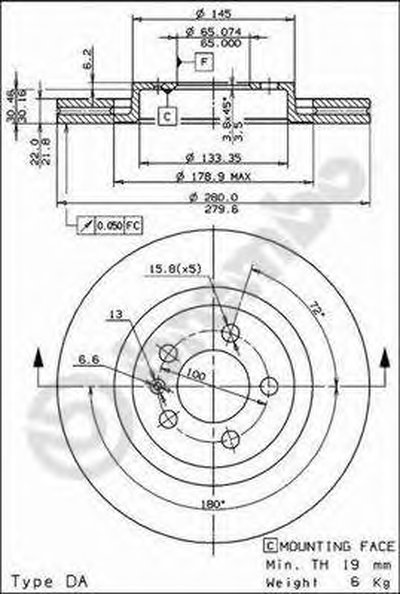 Тормозной диск COATED DISC LINE BREMBO купить