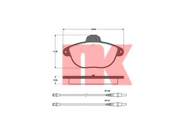 Комплект тормозных колодок, дисковый тормоз NK купить