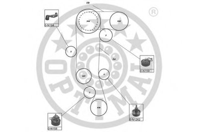 Комплект ремня ГРМ OPTIMAL купить