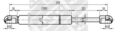 Газовая пружина, крышка багажник MAPCO купить
