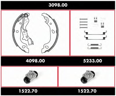 Комплект тормозов, барабанный тормозной механизм Precision Kit REMSA купить