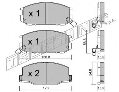 Комплект тормозных колодок, дисковый тормоз TRUSTING купить