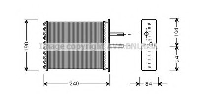 Теплообменник, отопление салона AVA QUALITY COOLING купить