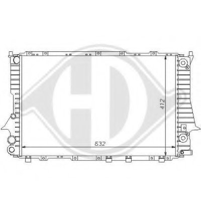 Радиатор, охлаждение двигателя DIEDERICHS купить