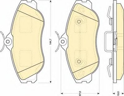 Комплект тормозных колодок, дисковый тормоз GIRLING купить