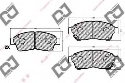 Комплект тормозных колодок, дисковый тормоз DJ PARTS купить