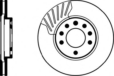 Тормозной диск перед. Opel Astra G, H/Zafira 98- (вент.) (28