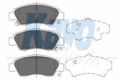 Комплект тормозных колодок, дисковый тормоз KAVO PARTS купить