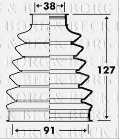Пыльник, приводной вал BORG & BECK купить