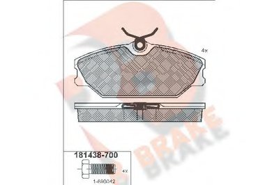 Комплект тормозных колодок, дисковый тормоз R BRAKE купить