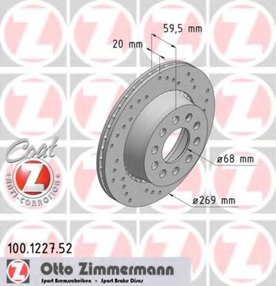 Тормозной диск SPORT BRAKE DISC COAT Z ZIMMERMANN купить