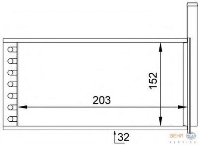 Теплообменник, отопление салона BEHR HELLA SERVICE купить