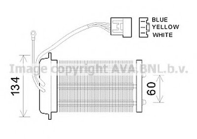 Теплообменник, отопление салона AVA QUALITY COOLING купить