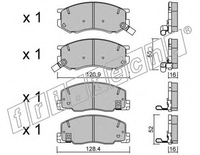 Комплект тормозных колодок, дисковый тормоз fri.tech. купить