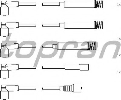 Комплект проводов зажигания TOPRAN купить