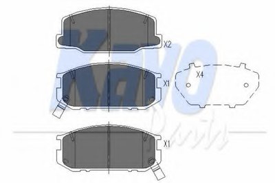 Комплект тормозных колодок, дисковый тормоз KAVO PARTS купить