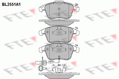 Комплект тормозных колодок, дисковый тормоз FTE купить