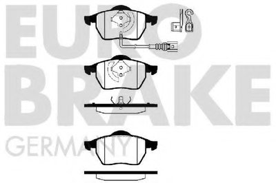 Комплект тормозных колодок, дисковый тормоз EUROBRAKE купить