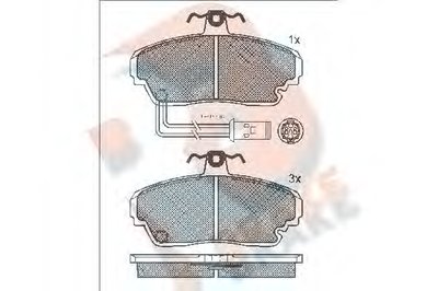 Комплект тормозных колодок, дисковый тормоз R BRAKE купить