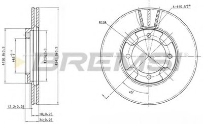 Тормозной диск BREMSI купить
