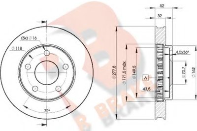 Тормозной диск R BRAKE купить