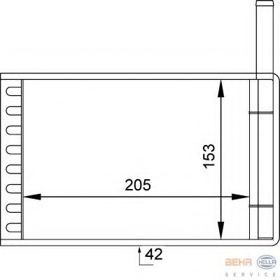 Теплообменник, отопление салона BEHR HELLA SERVICE HELLA купить