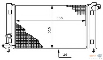 Радиатор, охлаждение двигателя BEHR HELLA SERVICE HELLA купить