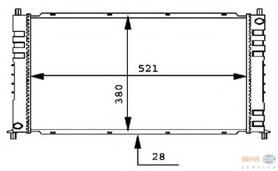 Радиатор, охлаждение двигателя BEHR HELLA SERVICE HELLA купить