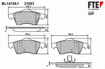Тормозной шланг передний 525мм Audi A2 1.4TDI  00-05
