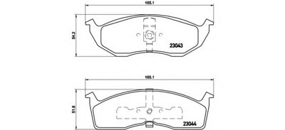 Комплект тормозных колодок, дисковый тормоз BREMBO купить