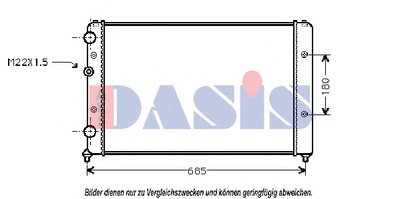 Радиатор, охлаждение двигателя AKS DASIS купить