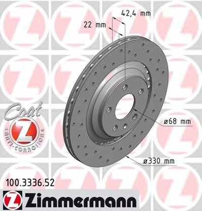 Тормозной диск SPORT BRAKE DISC COAT Z ZIMMERMANN купить