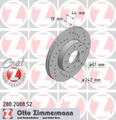 Тормозной диск SPORT BRAKE DISC COAT Z ZIMMERMANN купить