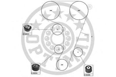 Комплект ремня ГРМ OPTIMAL купить