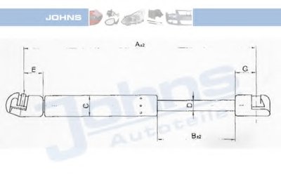 Газовая пружина, крышка багажник JOHNS купить