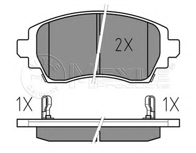 Комплект тормозных колодок, дисковый тормоз MEYLE купить