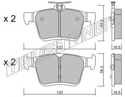 Комплект тормозных колодок, дисковый тормоз TRUSTING купить
