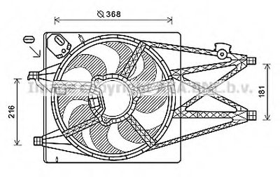 Вентилятор, охлаждение двигателя AVA QUALITY COOLING купить