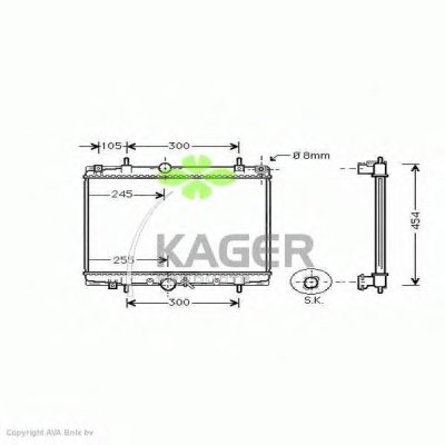 Радиатор, охлаждение двигателя KAGER купить