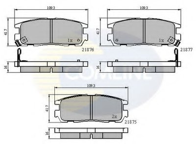 Комплект тормозных колодок, дисковый тормоз Comline COMLINE купить