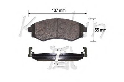 Комплект тормозных колодок, дисковый тормоз KAISHIN купить