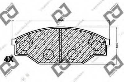 Комплект тормозных колодок, дисковый тормоз DJ PARTS купить